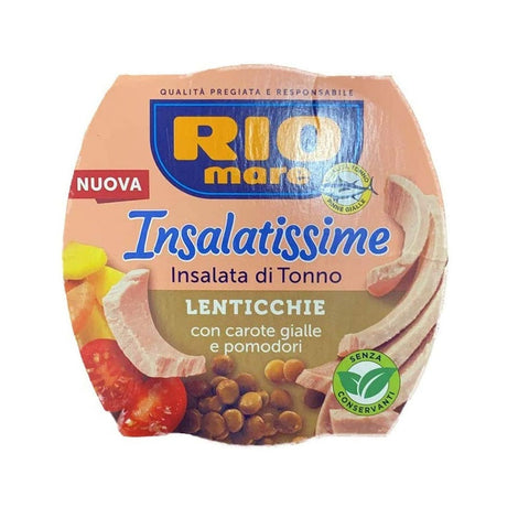 Rio Mare Insalatissime Lenticchie Thunfisch Linsen und Gemüsesalat 160g - Italian Gourmet