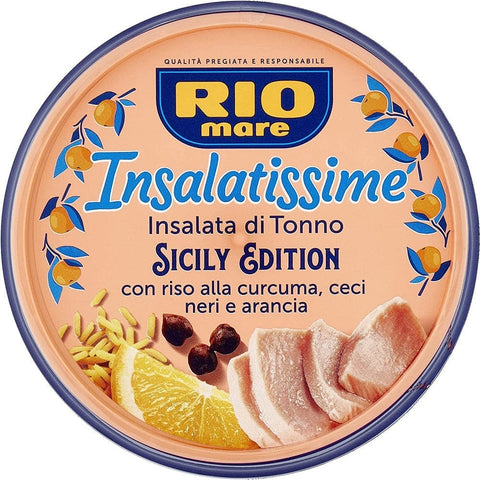 Rio Mare Salat Rio Mare Insalatissime Sicily Edition mit Kurkuma-Reis, schwarzen Kichererbsen und Orange 220 gr 8004030830325