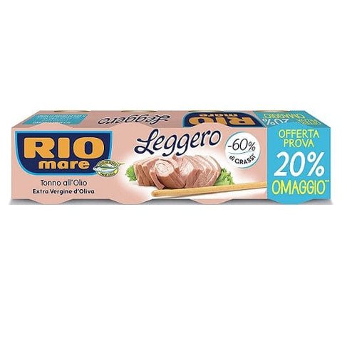 Rio Mare Tonno Leggero Thunfisch in der Dose mit nativem Olivenöl extra ( 4 x 60g ) - Italian Gourmet