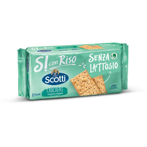 Riso Scotti Crackers Integrali Cracker mit Vollkornmehl laktosefrei 250g - Italian Gourmet