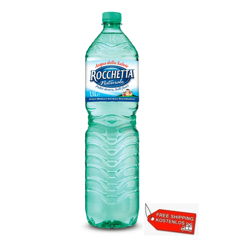 12x Rocchetta Acqua Minerale Naturale Natürliches Mineralwasser Einweg PET 1,5Lt - Italian Gourmet