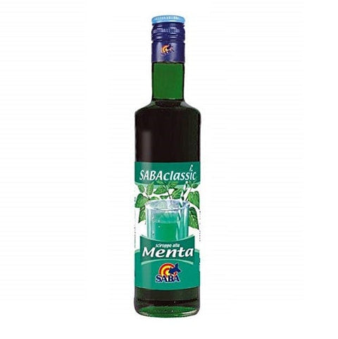 SABA Classic Sciroppo Menta Vorbereitet für Minz Getränke Minzsirup 500ml - Italian Gourmet