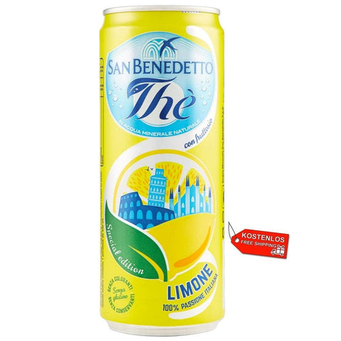 San Benedetto Soft Drink 72x San Benedetto Thè al Limone italienischer Zitronen-Eistee 33cl Einwegdosen 8001620012772
