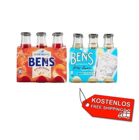 Testpackung San Benedetto Ben's Rossa & Bianco Aperitif 48x100ml - Italian Gourmet