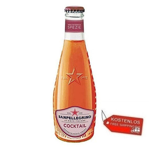 24x San Pellegrino Cocktail Ingwer-Erfrischungsgetränk Glasflasche 20cl - Italian Gourmet