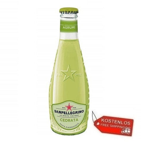 24x San Pellegrino Cedrata Italienisches Zitrus-Erfrischungsgetränk Glasflasche 20cl - Italian Gourmet