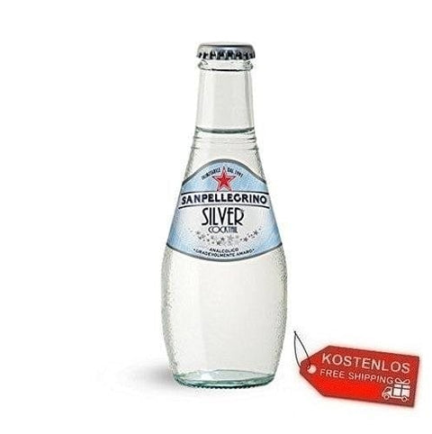 24x San Pellegrino Cocktail Silver Softdrink Aperitif Soda 20cl Glas - Italian Gourmet