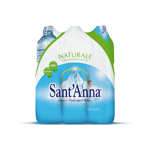 Sant'Anna Wasser 6x1.5Lt Sant'Anna Acqua Minerale Naturale Natürliches Mineralwasser Einweg PET 1,5Lt 8020141800002