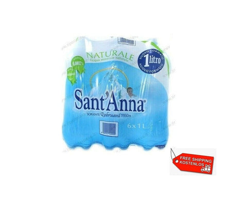 Sant'Anna Acqua Minerale Naturale Natürliches Mineralwasser wenig Natrium 18x 1Lt - Italian Gourmet