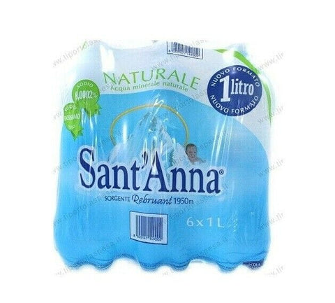 Sant'Anna Acqua Minerale Naturale Natürliches Mineralwasser wenig Natrium 6x 1Lt - Italian Gourmet