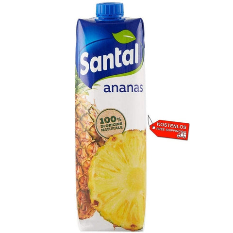 Santal Fruchtsaft 12x Parmalat Santal I Classici Succo di Frutta Ananas Fruchtsaft 100% Natürlichen 1000ml 8002580026212