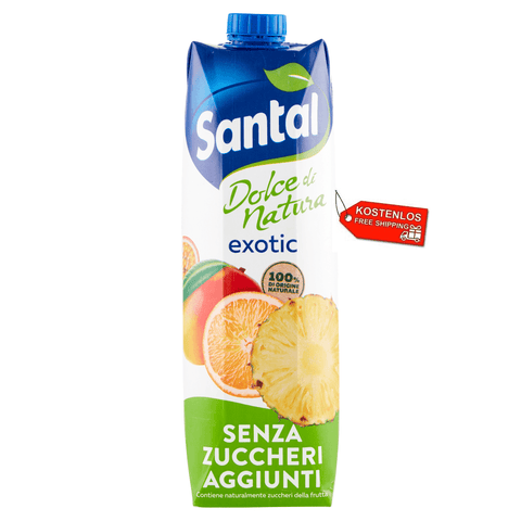 Santal Fruchtsaft 12x Parmalat Santal Succo di Frutta Exotic Dolce di Natura Zero Exotisch Fruchtsaft Null Zuckerzusatz Erfrischendes 1Lt 8002580003268