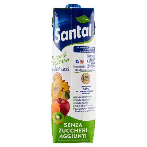 Santal Fruchtsaft 12x Parmalat Santal Succo di Frutta Multifrutti Dolce di Natura Zero Multifrüchte Fruchtsaft Null Zuckerzusatz 8002580004876