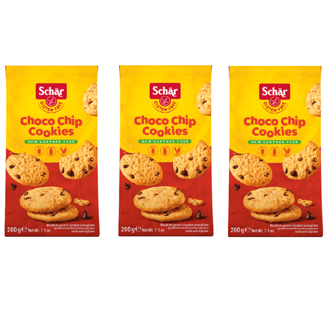 Schar Brot 3x200gr Schar Biscotti Choco Chip Cookies 200gr - Schar Kekse Choco Chip Cookies 8008698005491
