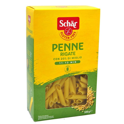 Schar pasta SCHÄR Senza Glutine Penne Rigate Glutenfrei Pasta mit 20% Hirse 500g