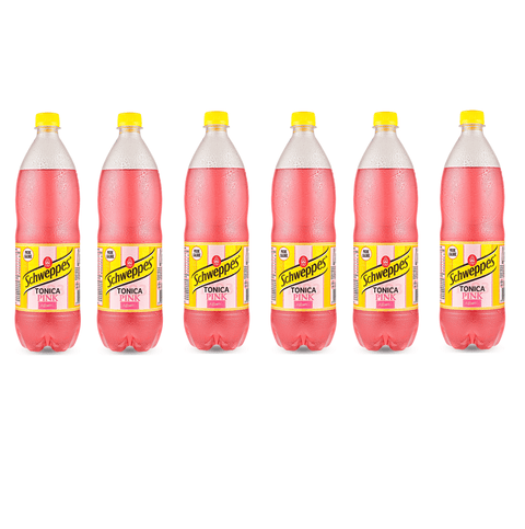 Schweppes Soft Drink 6x1lt Schweppes Tonica Pink Erfrischungsgetränk mit Johannisbeere gewürzt PET 1Lt 8014396003950