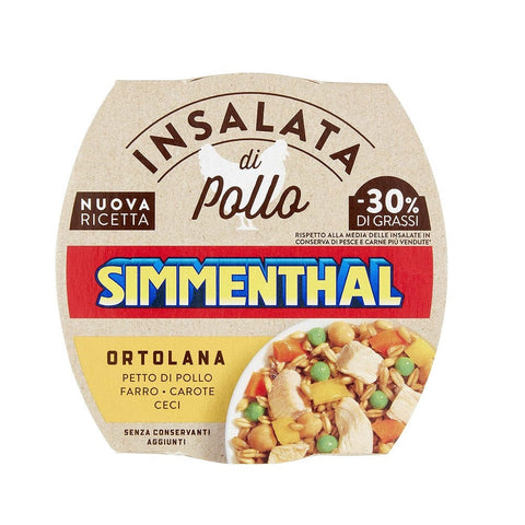 Simmenthal Dosenfleisch 160g Simmenthal Ortolana, Insalata di Petto di Pollo con Farro, Ceci, Carote e Piselli 160 gr 8004030925007