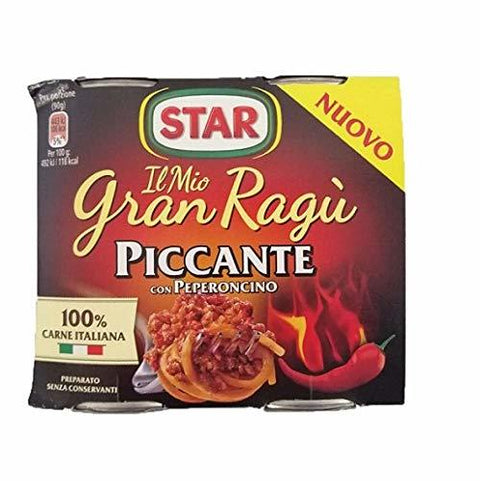 Star Il mio Gran Ragù Piccante mit Chili-Pfeffer (2x180g) - Italian Gourmet