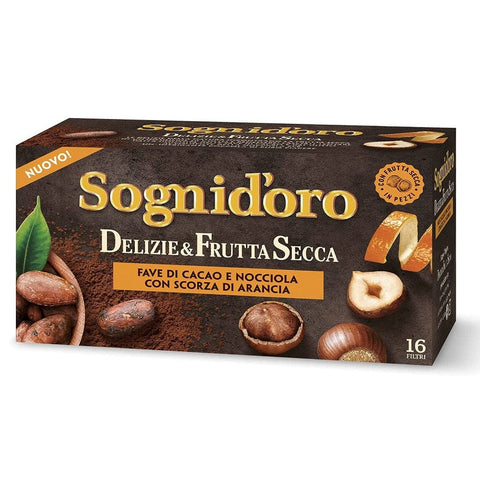 Star Kräutertee Sogni d'oro Tisana Delizie&Frutta Secca Fave cacao e nocciola con scorza di arancia 40g