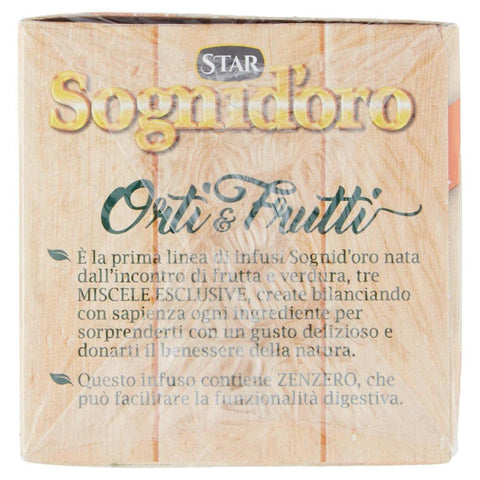 Star Kräutertee Star Sognid'oro Orti&Frutti Infusion aus Apfel, Karotte und Ingwer Jede Packung enthält 20 Filter mit 2g