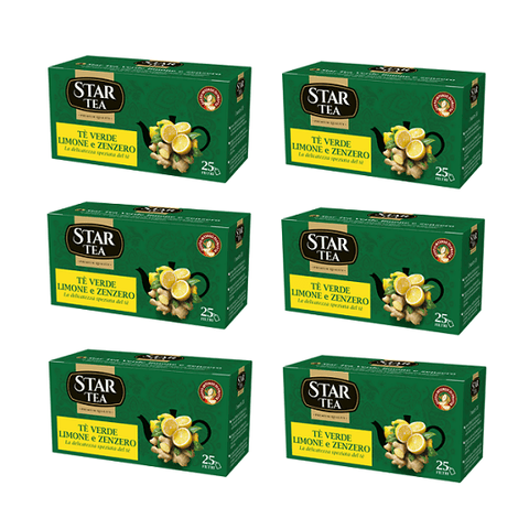 Star Tea Verde Limone e Zenzero Grüner Tee Zitrone und Ingwer 25 Filter - Italian Gourmet