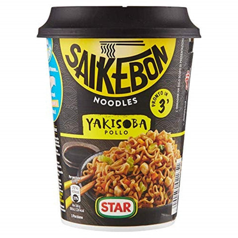 Star Yakisoba Star Saikebon Noodles Yakisoba Pollo Japanisches Gericht Bestehend aus Nudeln, Huhn und Gemüse 93g 8000050021651