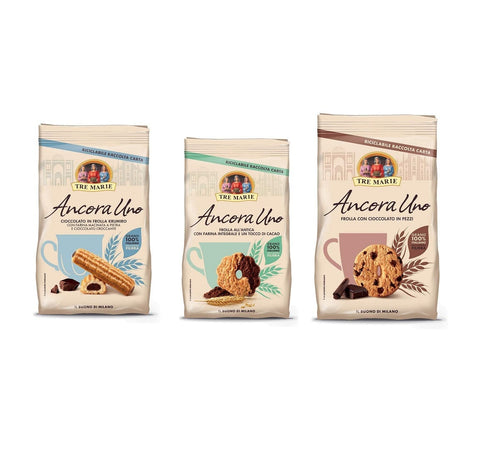 Testpackung Tre Marie Ancora Uno Frolla con Cioccolato Kekse mit Schokolade 100% Italienisch (3x Packungen) - Italian Gourmet