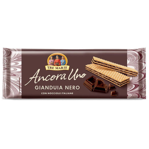 Tre Marie Wafer 1x140g Tre Marie Ancora Uno Wafer Gianduia Nero Schwarze Gianduia-Wafer (140g)