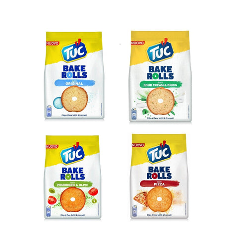 Tuc Gesalzener Snack & Cracker Testpaket Saiwa TUC snack Bake rolls 4 x 100g