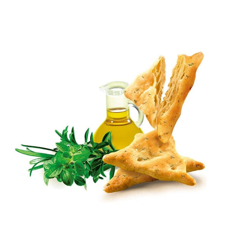 Tuc Gesalzener Snack & Cracker Tuc Sfoglie Crackers con Olio Extra Vergine di Oliva & Erbe Aromatiche Cracker mit nativem Olivenöl extra und aromatischen Kräutern 170g