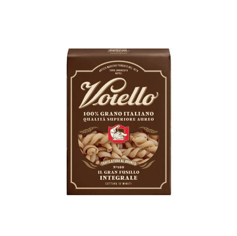 Voiello pasta Voiello Il Gran Fusillo Integrale n°180 Pasta 100% Italienischer Weizen 500g Vollkorn Teigwaren aus Hartweizengrieß Bronze-Zeichnung