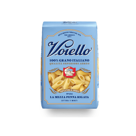 Voiello pasta Voiello La Mezza Penna Rigata n°154 Pasta 100% Italienischer Weizen 500g Teigwaren aus Hartweizengrieß Bronze-Zeichnung