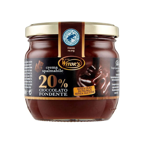 Witor's crema La Fondente dark chocolate spread cream 360g - Italian Gourmet