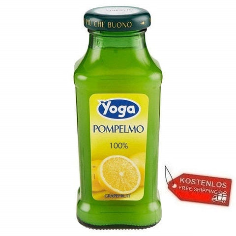 Yoga Fruchtsaft 24x Yoga Bar Pompelmo Grapefruit Fruchtsaft Glasflasche 200ml 8001440307348
