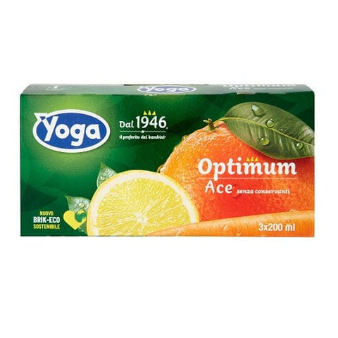 Yoga Optimum Brik Ace Fruchtsaft mit Orangen, Karotten und Zitronen 200ml - Italian Gourmet
