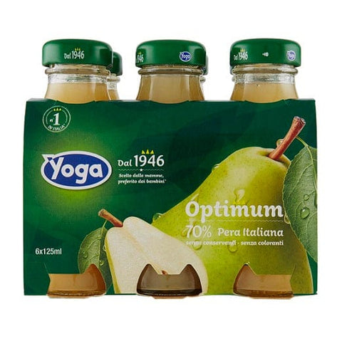 Yoga Optimum Pera Birne Fruchtsaft Glasflasche 125ml - Italian Gourmet