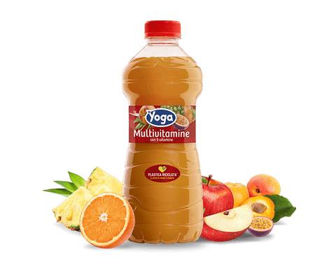 Yoga Fruchtsaft Yoga Succo di Frutta Multivitamine Multivitamin-Fruchtsaft PET Flasche 1Lt