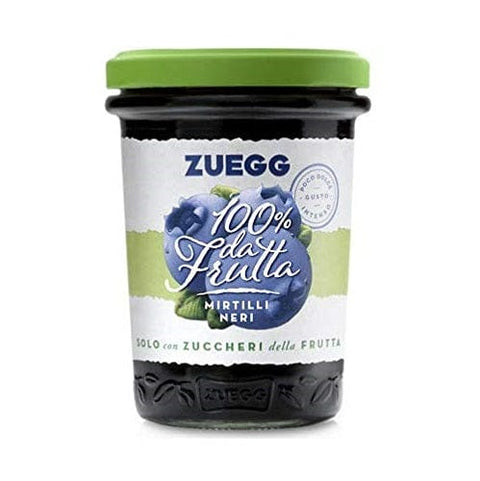 Zuegg Mirtilli Neri italienische Blaubeermarmelade 100% Frucht 250g - Italian Gourmet